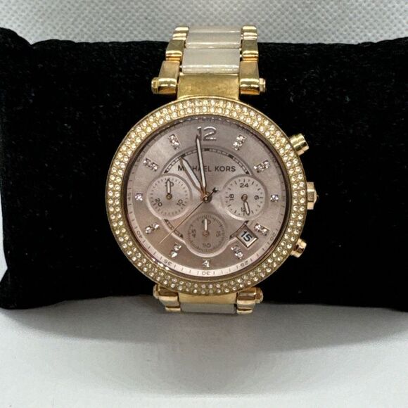 Michael Kors Parker MK5896 Women Rose Gold Analog Dial Quartz Wrist Watch JNA404 main image 9